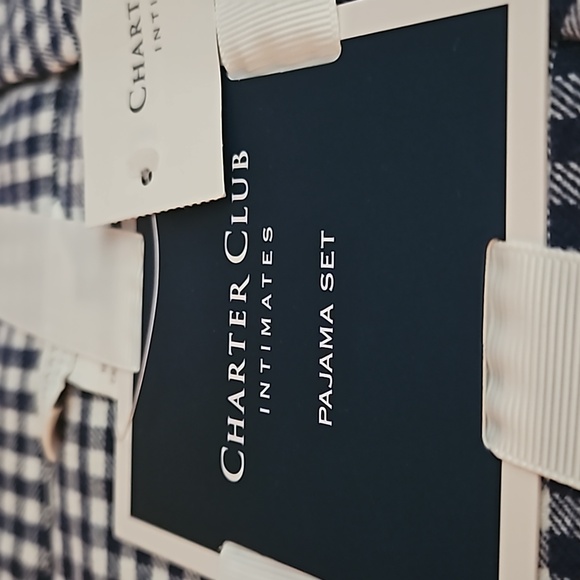 Charter Club Intimates Gingham Check Pajama Set Size Large - Picture 3 of 3